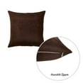 thumbnail image 3 of Honey Set of 4 Decorative Throw Pillow Cover Solid Color 20" x 20" Brown Square Pillowcase for Couch, Bedding, 3 of 4