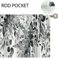 thumbnail image 5 of Farmhouse Grey Eucalyptus Small Kitchen Curtains Leaves Window Treatment Black White Wooden Cafe Short Curtains for Bathroom Dining Laundry Room Botanical Tier Treatment Drapes 27.5x39 inch, 5 of 6