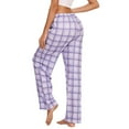 qolati Women's Plaid Pajama Pants Stretch Sleepwear Bottoms Baggy
