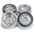 thumbnail image 3 of RCLIONS 2.2inch Beadlock Wheels Rims 35mm for 1/10th Scale RC Crawler Model Car Wraith 90018 -Pack of 4 (Black+silver), 3 of 16