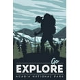 thumbnail image 1 of Acadia National Park, Go Explore, Backpacker (12x18 Wall Art Poster, Room Decor), 1 of 3