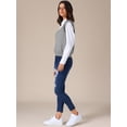 thumbnail image 2 of DARING DIVA Women's Uniform V Neck Knit Sleeveless Sweater Tank Tops S Grey, 2 of 6
