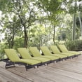 thumbnail image 1 of Modway de 6 Chaise Longue de Mobilier de Patio Extérieur en Osier, 1 of 5