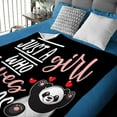 thumbnail image 6 of Microfiber Flannel Throw Blanket Just A Girl Who Loves Pandas Super Soft Cozy Lightweight Summer Quilt Perfect for Bed Sofa-60"x50" Medium for Teen, 6 of 6