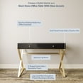 thumbnail image 4 of BELLEZE Vanity Table, Home Office Computer Desk - Ellena (Black), 4 of 7