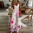 thumbnail image 3 of Ink Pink Flowers 2025 Dress Women Outfit Festival Woman Summer Women for Sensual Sleeveless, 3 of 5