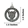 thumbnail image 2 of Dragon Head In Runes Keychain, G047KC, 1 1/2 inch, Pewter, Key Fob, Key Ring, Keys, Zipper Pull, Luggage Tag, Backpack, Over 300 Keychain Designs, Handmade in the USA, 100% American Made, 2 of 6