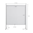 thumbnail image 2 of M&T Displays 31.5x39.37 Inch Clear Hygienic Barrier with Aluminum Bars, Sneeze Guard, Protective Window for Cashiers, Workers, Employers and Customers, Barrier Against Coughing & Sneezing, 2 of 8