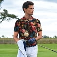 thumbnail image 3 of Sikiie Rose Flowers Print Men's Short-sleeved POLO Shirts, Button-down Shirts and T-shirts are Suitable for Vacation, Leisure and Business-X-Large, 3 of 6