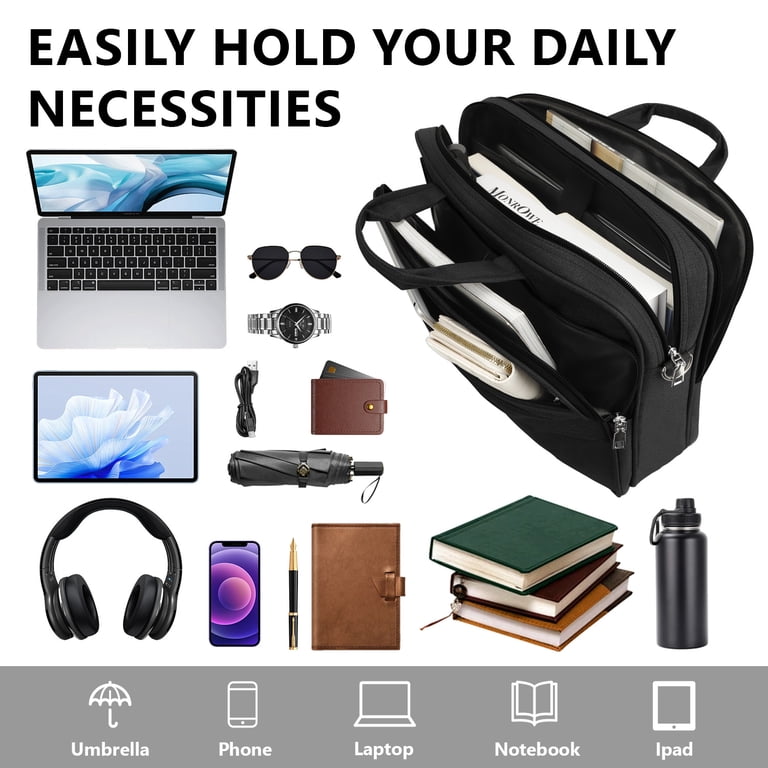 Cshidworld 15.6" Laptop Messenger Bag, Black photo 2