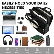 CshidWorld Laptop Bag for 15.6 inch, Computer Bag Laptop Briefcase Men Women, Laptop Shoulder Bag, Work Messenger Bag Business Travel Office, Black