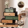 thumbnail image 5 of Ahokua Boho Decorative Accent Cabinet with 4 Carved Drawers, Multi-Color Storage Cabinet Chest for Entryway, Living Room, Bedroom or Small Spaces, 5 of 11