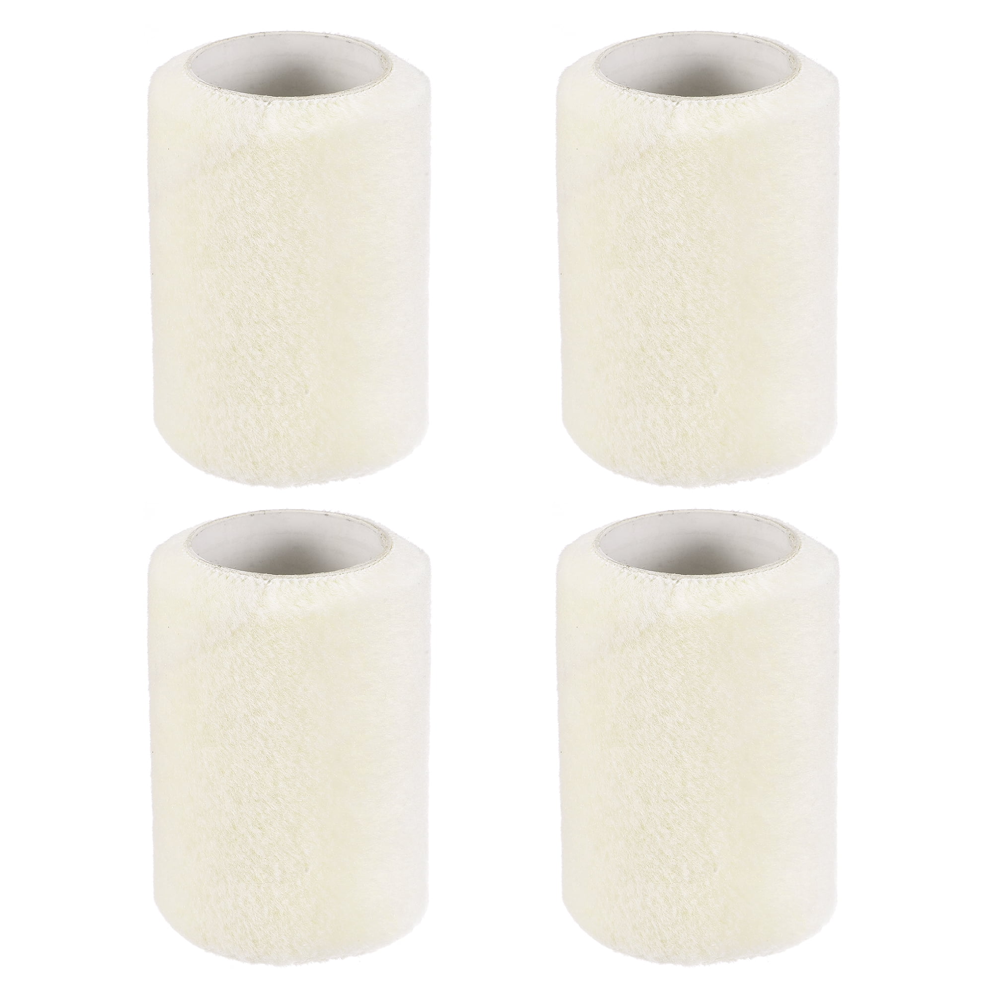 Uxcell Paint Roller Cover 3 x 1/4' Nap Mini Wool Brush for Household Wall Painting Treatment 4 Pcs