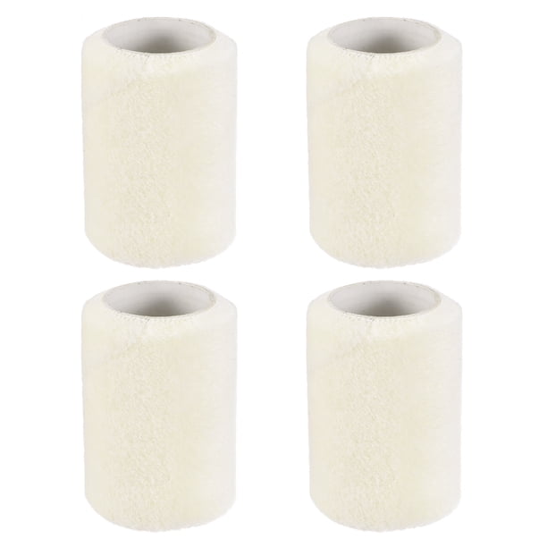 Cubierta de rodillo de pintura Uxcell 3 x 1/4" Nap Mini cepillo de lana para tratamiento de pintura de paredes del hogar 4 piezas
