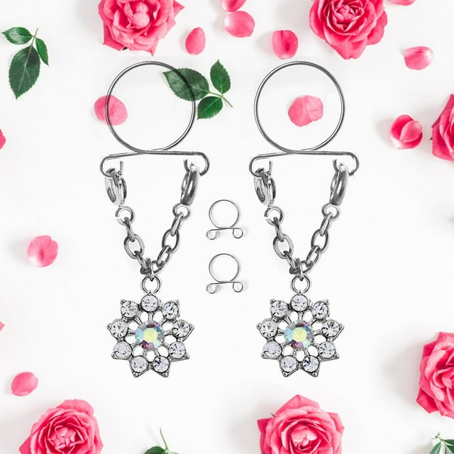 Body Piercing Jewelry,Adjustable No Pierced Clip Clipon Nipple Ring Body Piercing Ring Meticulously Designed