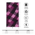 thumbnail image 2 of Polyester Long Towel Multi-Size Water Absorption Good Bright Fluffy Soft For Bathroom Swimming Pool Beach Outdoor Travel Argyle Plaid Darkorchid_1, 2 of 8