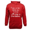 thumbnail image 4 of EchfiProm Mens Merry Christmas Hoodies Graphic with Pockets Pullover Hooded Xmas Red Sweatshirt for Men Ugly L, 4 of 4