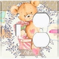 thumbnail image 2 of Metal Light Switch Wall Plate Outlet Cover (Teddy Bear Love Heart Flower Bouquet Present Butterfly Wreath - Single Toggle Single Duplex), 2 of 2