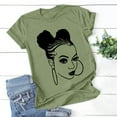 thumbnail image 3 of Tops de Manga Corta de las Mujeres, Cuello Redondo Impreso, Camiseta de Manga Corta para las Mujeres, 3 of 3