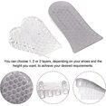 thumbnail image 2 of SHAR 2 Pairs Heel Insert Height Increase Insole Invisible Silicone Insole 3 Layer Heel Support Insoles Height Shoe Pad, 2 of 5