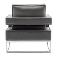 thumbnail image 3 of Chaise d'Appoint Carrie avec Cadre Argenté en Tissu Gris, 3 of 9