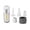 A008- White, variant on Portable Air Pump Tire Inflator Portable Air Compressor for Car Tires 4X1.5X1.5 Inch Black Rechargeable Air Pump for Inflatables Bike Tires Balls with Led Light 1 Pack