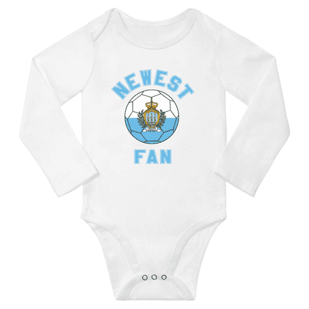 

Newest San Marino Soccer Football Fan Baby Long Sleeve Bodysuits (White 12 Months)