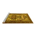 thumbnail image 2 of Ahgly Company Machine Washable Indoor Square Persian Yellow Traditional Area Rugs, 5' Square, 2 of 4