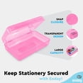 thumbnail image 4 of Enday Glitter Pencil Case Box for Kids with Snap Closure Lid School Supplies Storage Pink Small Pack of 24, 4 of 7