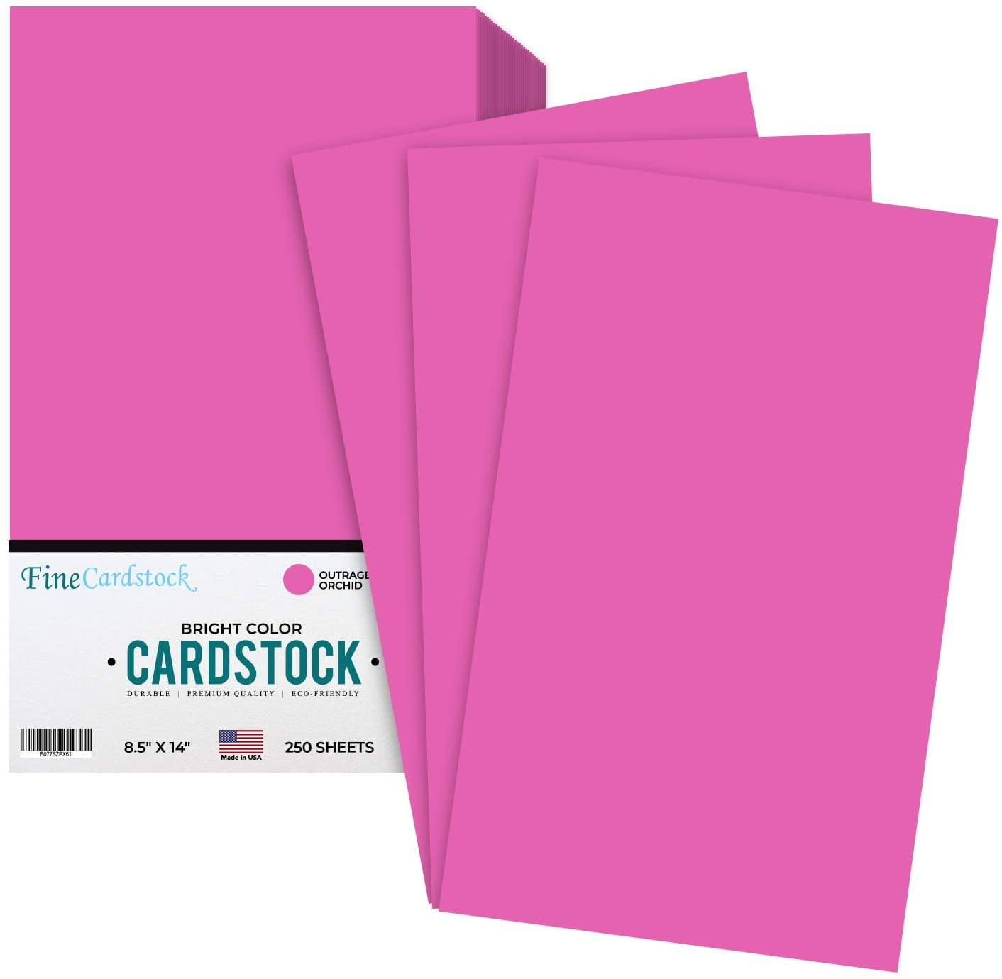 Astrobrights Color Cardstock, 65lb, 8.5 x 11, Outrageous Orchid, 250/Pack