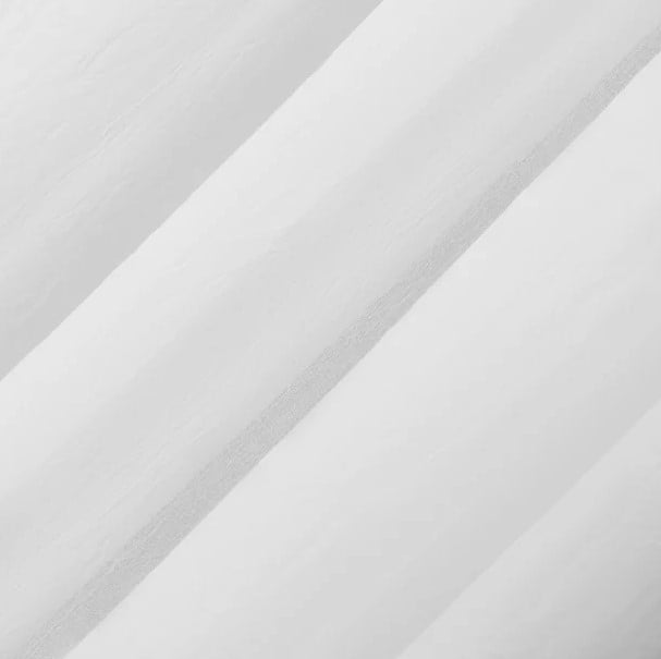 Mainstays Linen Textured Semi-Sheer Rod Pocket Curtain Panel, 50"x84", White