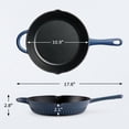 thumbnail image 4 of Tramontina Mesa Enameled Cast Iron Skillets, 10 Inch Frying Pan - Blue, 4 of 9