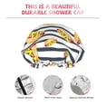 thumbnail image 4 of Black White Striped Hot Dog Print Shower Cap, Reusable Bath Hair Hat for all Hair Lengths Hair Cover with Elastic Band Double Waterproof Layers Bathing Hat, 4 of 5