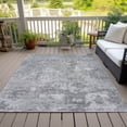 thumbnail image 6 of Addison Rugs Chantille Indoor/Outdoor Transitional Lattice Gray Washable Rectangle Rug, 3' x 5', 6 of 6
