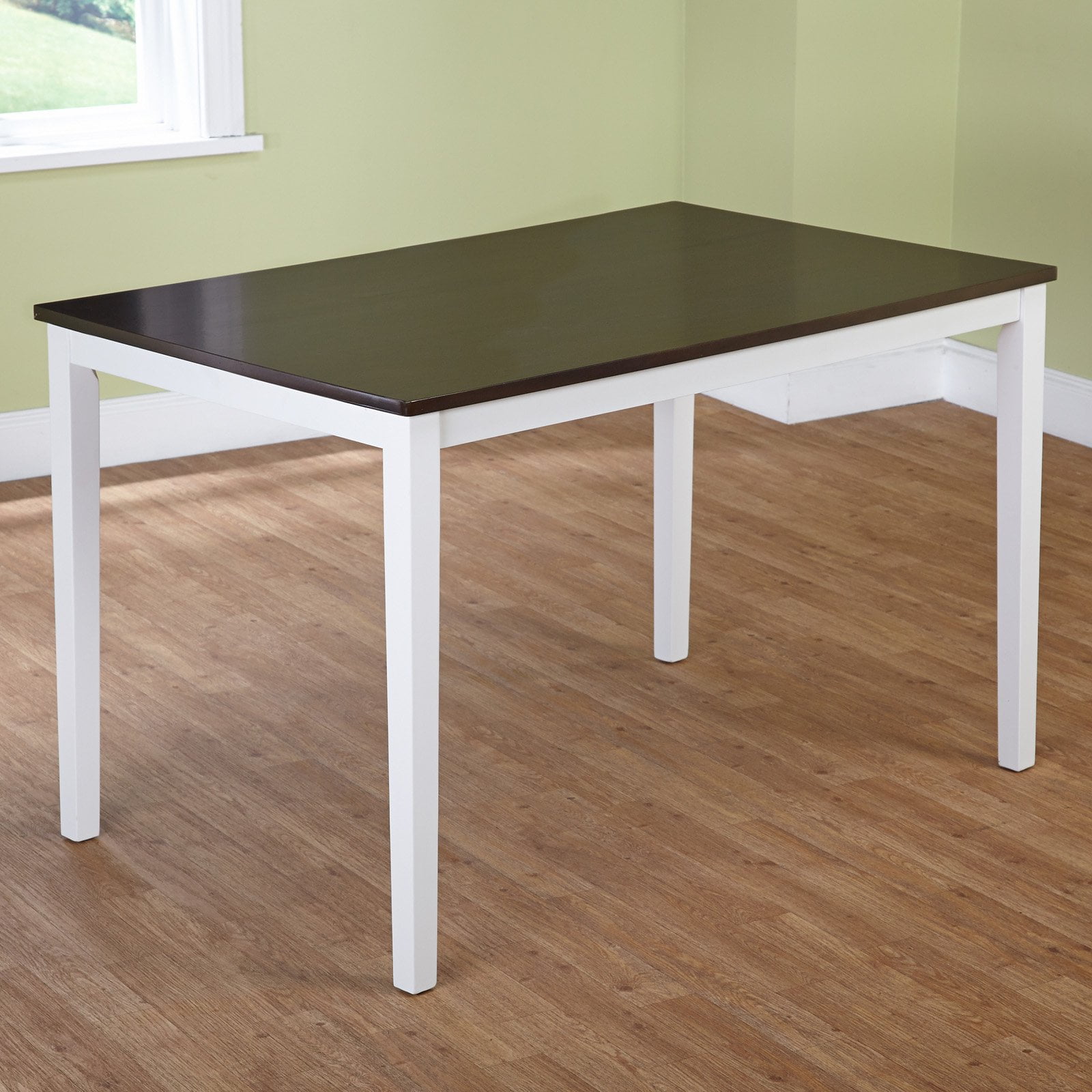 Eban 2Tone Dining Table, White/Mocha