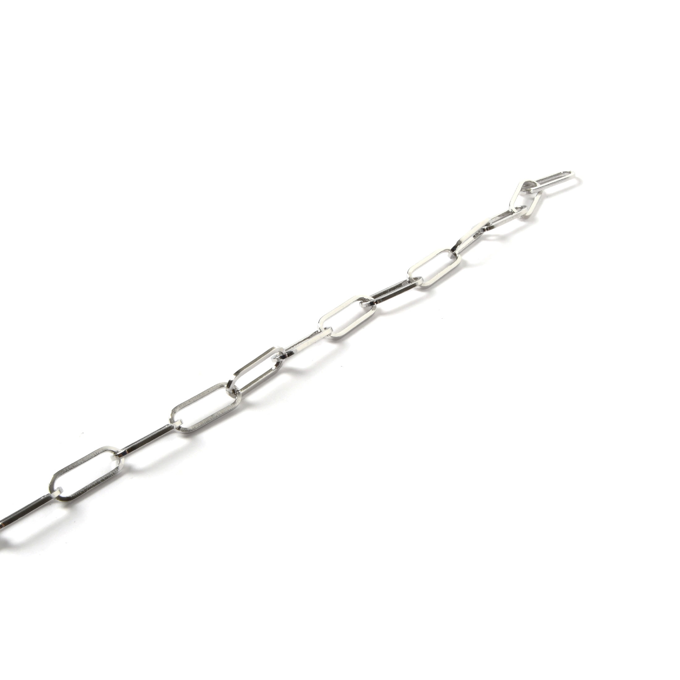 Blue Moon Beads Imitation Silver Plated Paper Clip Chain Spool for DIY Jewelry Making 2.8 Yards 1-pack