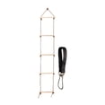 thumbnail image 1 of Escalera de cuerda colgante de madera, escalera de cuerda colgante, práctica 5 secciones escalera de cuerda para la casa del patio interior Con cinturón de gancho, 1 of 9