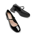 thumbnail image 3 of Women's Mary Jane Block Heel Pumps with Square Toe and Buckle Strap, 3 of 5