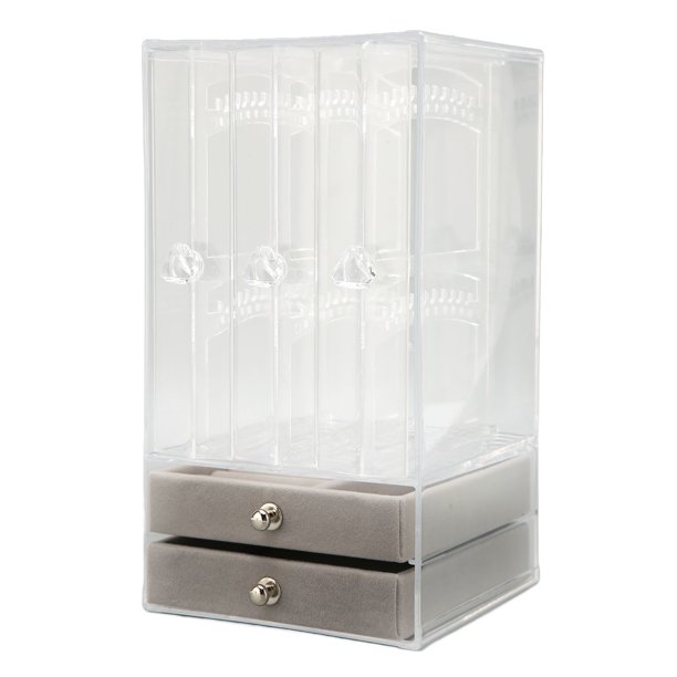 Caja de almacenamiento de joyas con cajón, caja de almacenamiento de pulseras de joyería transparente de 5 cajones, gabinete de almacenamiento de aretes con cajón Mejore su experiencia