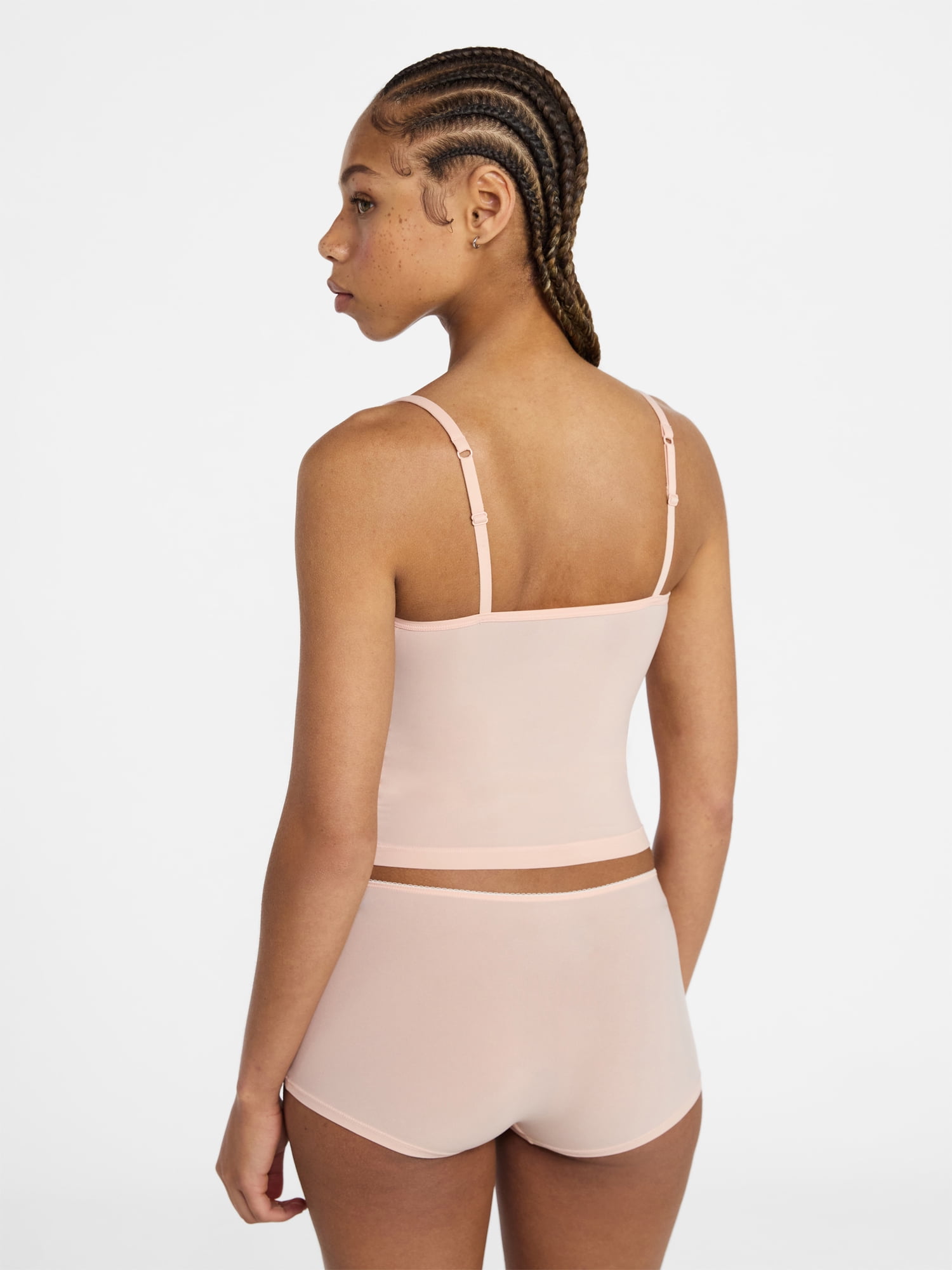 No Boundaries Fit Stretch Picot Trim Cami and Shorts Pajama Set, 2-Piece, Women's XS-XXXL
