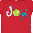 thumbnail image 4 of Inktastic Joy-candy cane, bulb, snowflake for Christmas Boys or Girls Baby Bodysuit, 4 of 5