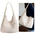 thumbnail image 3 of Yucurem Women PU Leather Shoulder Bag - Retro Soft Underarm Bag - Casual Tote Handbag for Ladies (White), 3 of 10