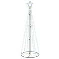 thumbnail image 2 of vidaXL Christmas Cone Tree Blue 108 LEDs 2x6 ft, 2 of 12