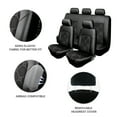 thumbnail image 2 of Quilting Leather Seat Cover Set, Embroidered Coin Thread, Universal Fit Automotive PU Premium Luxury for Cars Sedan Vanaterproof PU Premium Luxury for Cars Sedan Van SUV Airbag Compatible Black/ Gold, 2 of 9