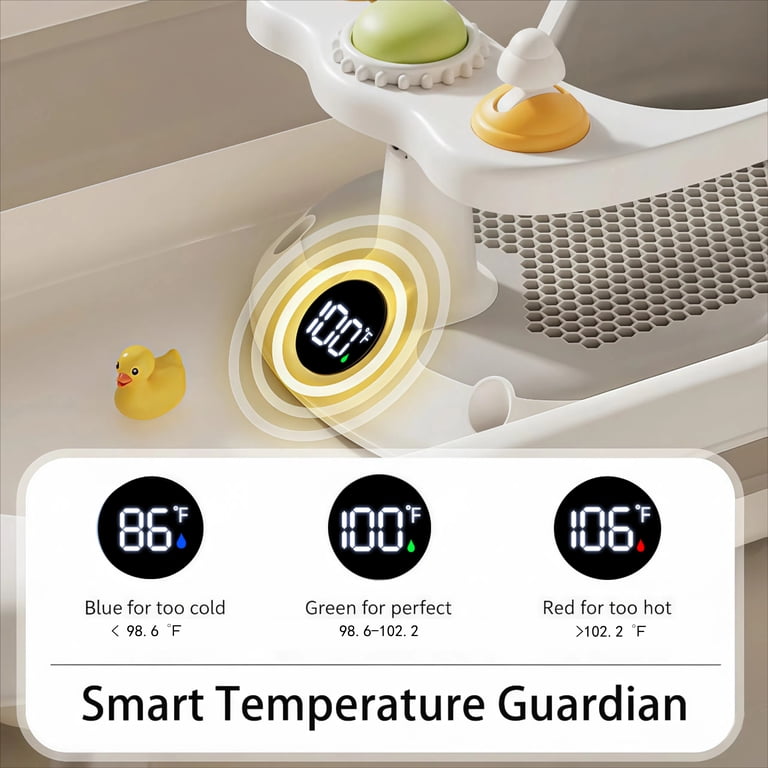 Oioane Baby Bath Seat with Thermometer, 6+ Months photo 3