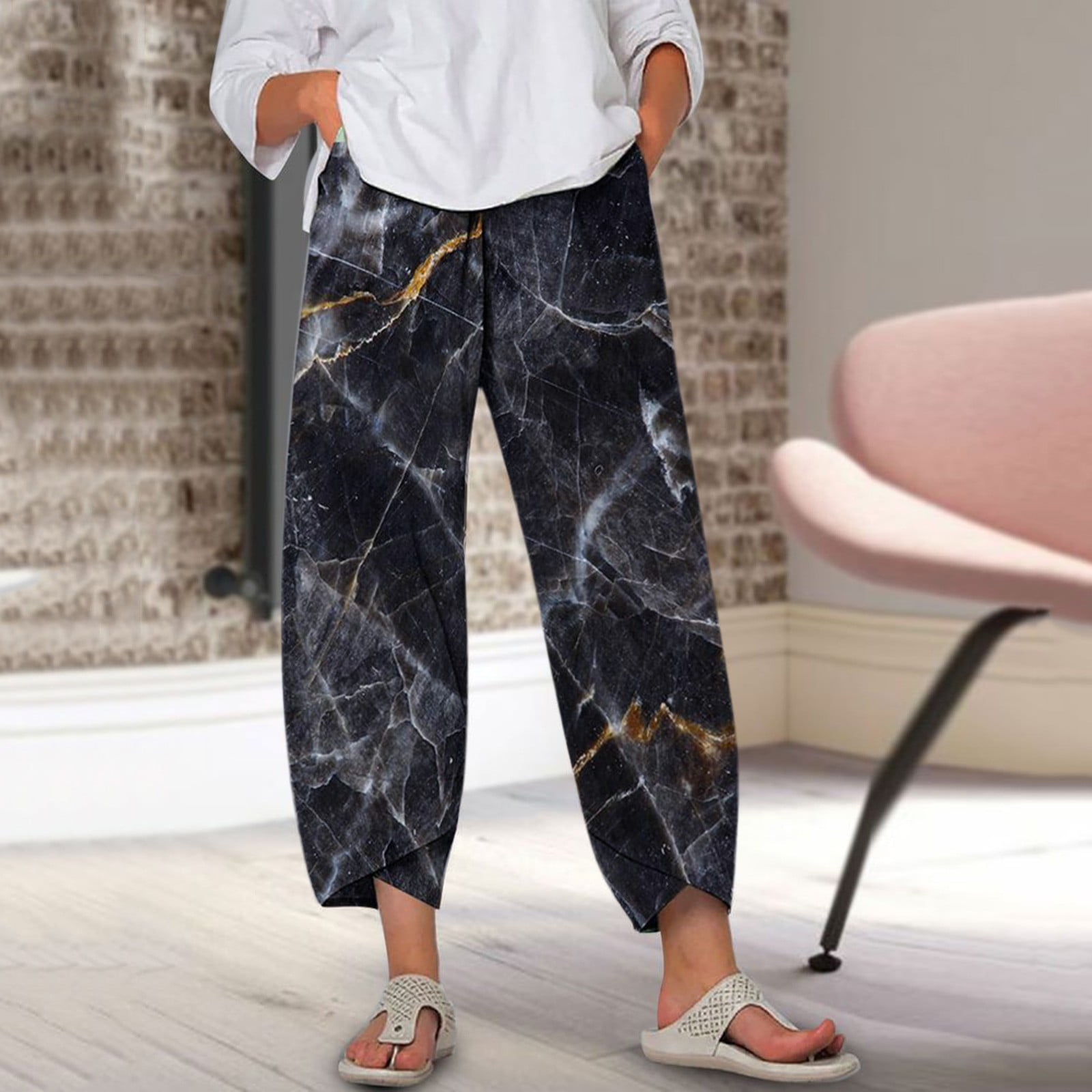 eczipvz Panties for Women Women's Drawstring Waist Striped Side Jogger  Sweatpants with Pocket Black,XXL - Walmart.com