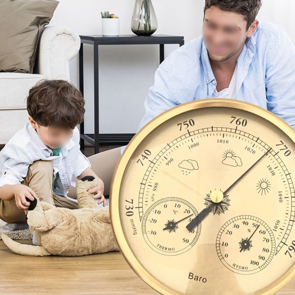 130Mm 3-In-1 Weather Station Thermometer, Hygrometer And Barometer