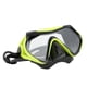 thumbnail image 1 of Gafas de snorkel de silicona para adultos, vidrio templado, visión amplia, equipo de buceo, color amarillo y negro, 1 of 10