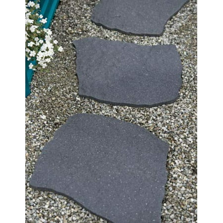 Gardener's Supply Company Recycled Rubber Flagstone Stepping Stone, DISPLAY- Stepping stone resembles real flagstone By Gardeners Supply (Best Flagstone For Patio)