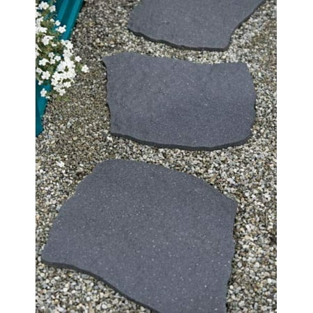 Gardener's Supply Company Recycled Rubber Flagstone Stepping Stone, DISPLAY- Stepping stone resembles real flagstone By Gardeners Supply